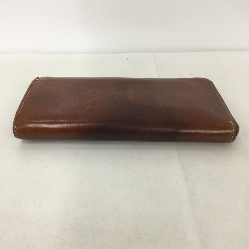 ツチヤカバン 土屋鞄 財布 長財布 ロングウォレット L字ファスナー 無地 茶 / ブラウン /  メンズ USED 古着 中古 10143051