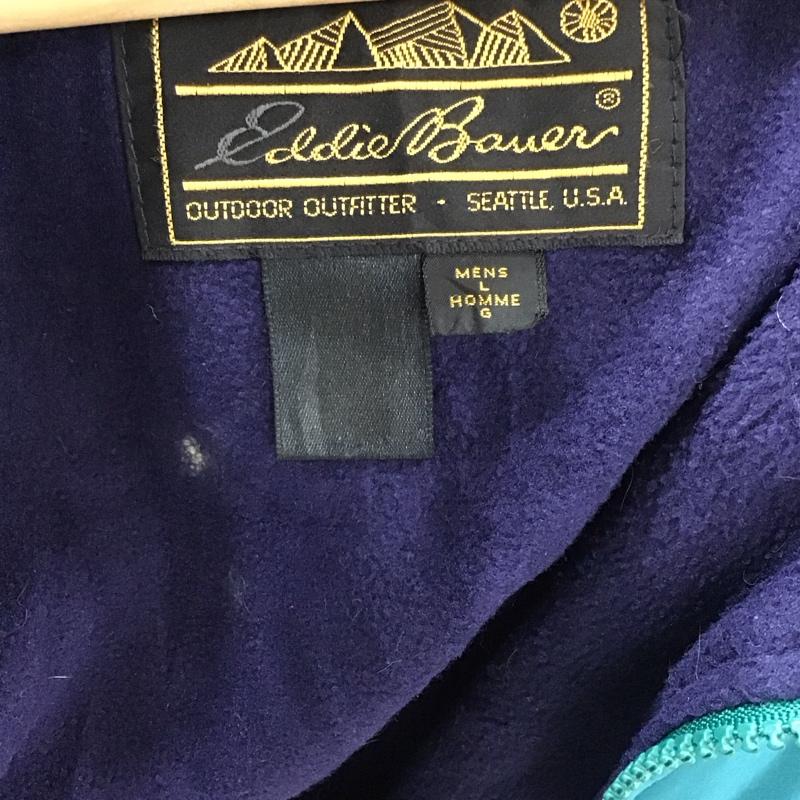 エディーバウアー Eddie Bauer ジャケット、上着 ジャケット、ブレザー ジップアップジャケット ジャンパー ジャケット カジュアルジャケット アウター L 無地 青 / ブルー /  メンズ USED 古着 中古 10115260