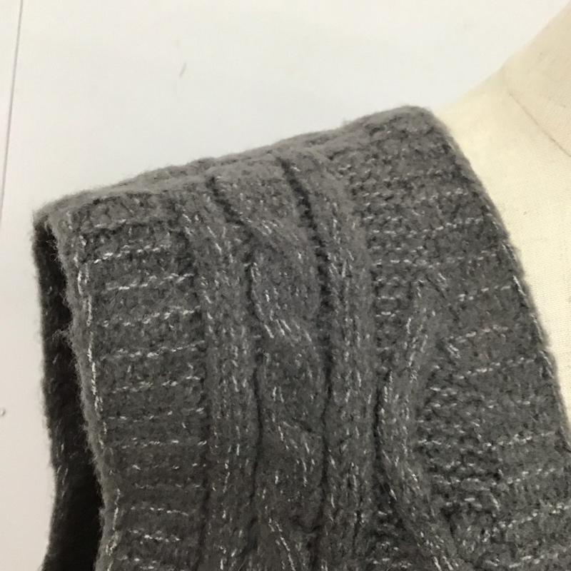 ザラ ZARA ベスト ベスト ノースリーブニット ベスト プルオーバー M 無地 灰 / グレー /  レディース USED 古着 中古 10118530