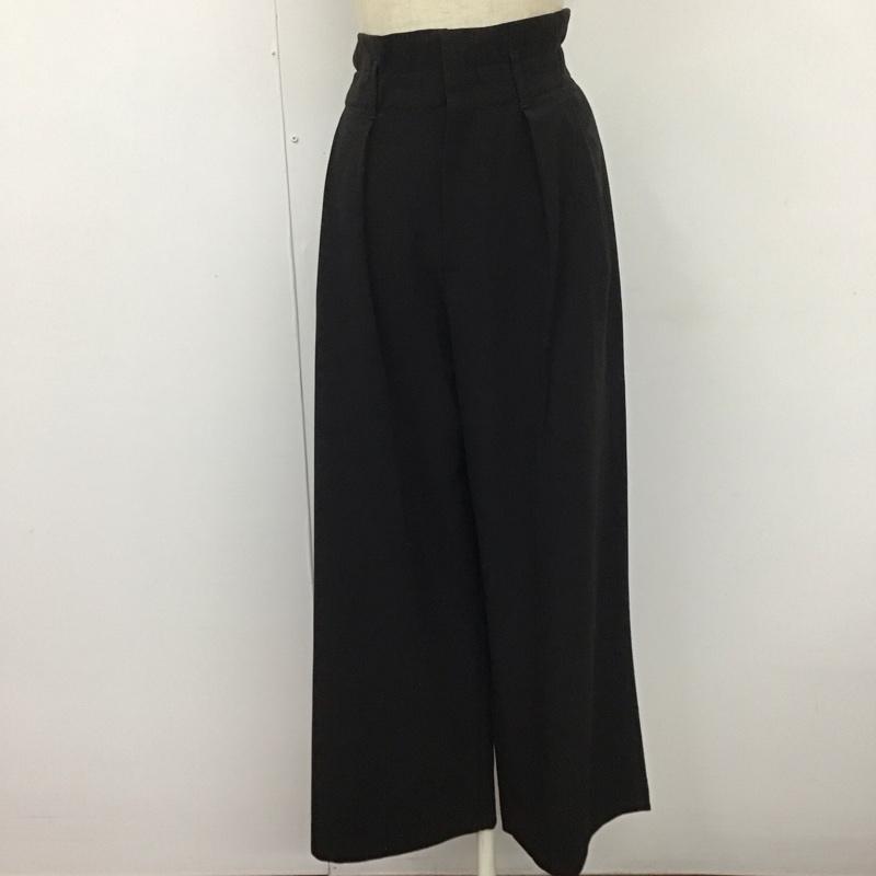 ザラ ZARA ボトムス ボトムス 8391 034 800 ワイドパンツ L 無地 黒 / ブラック /  レディース USED 古着 中古 10109734