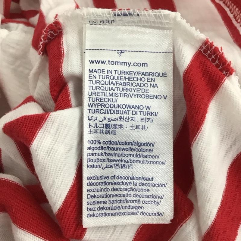 トミーヒルフィガー TOMMY HILFIGER Tシャツ 半袖 半袖カットソー プリントTシャツ クルーネックカットソー ボーダー M ボーダー柄 白 / ホワイト / X 黒 / ブラック / X 青 / ブルー / X 赤 / レッド /  メンズ USED 古着 中古 10133113