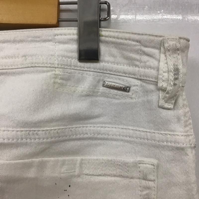 ディーゼル DIESEL パンツ デニム、ジーンズ デニムパンツ スリムパンツ ストレッチパンツ ジーンズ 34 プリント 白 / ホワイト /  メンズ USED 古着 中古 10115619
