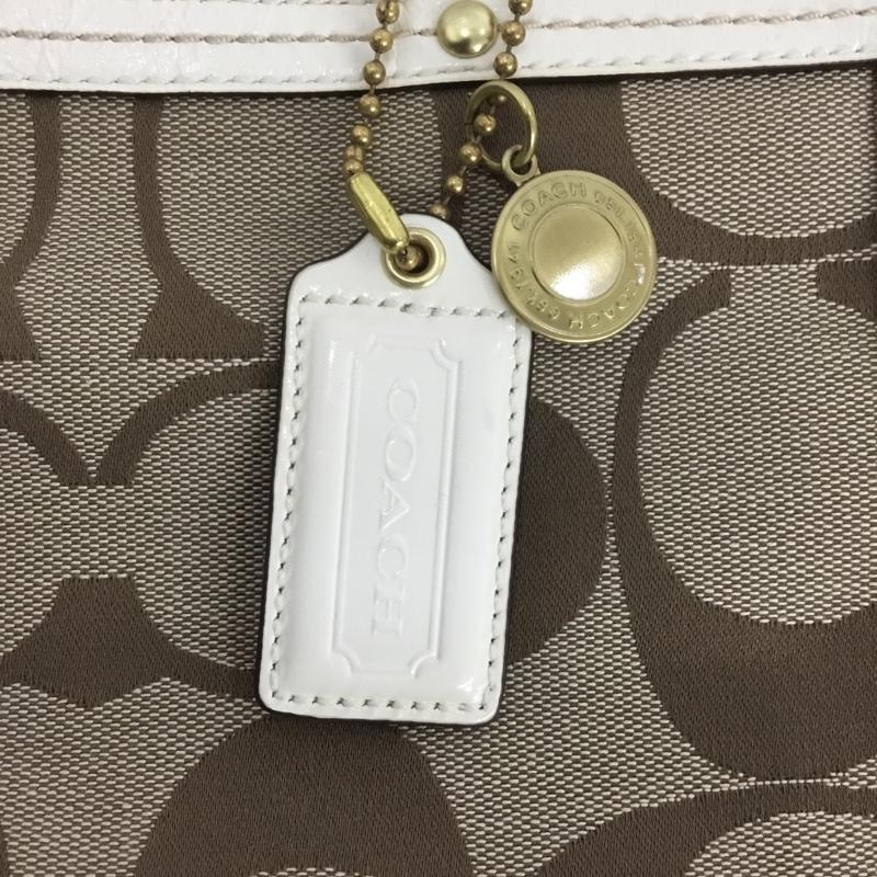 コーチ COACH トートバッグ トートバッグ 12429 シグネチャー ロゴ、文字 ベージュ / ベージュ / X 白 / ホワイト /  レディース USED 古着 中古 10134316