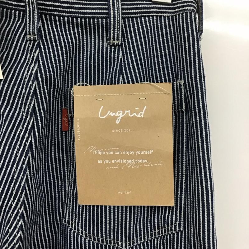 アングリッド Ungrid パンツ デニム、ジーンズ 112342415101-01 カーゴルーズデニム タグ付き M ストライプ インディゴ / インディゴ / X 白 / ホワイト /  レディース USED 古着 中古 10107361