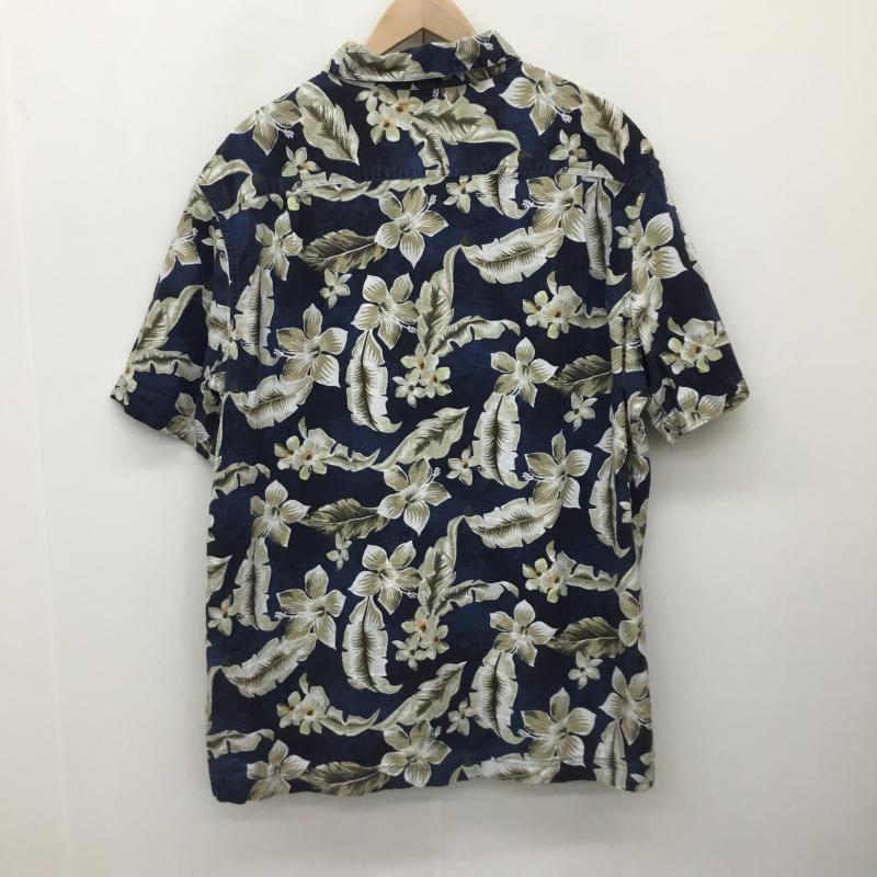 ＵＳフルギ US古着 シャツ、ブラウス 半袖 LL 花柄 X 総柄 紺 / ネイビー / X 白 / ホワイト / X ベージュ / ベージュ /  メンズ USED 古着 中古 10133527