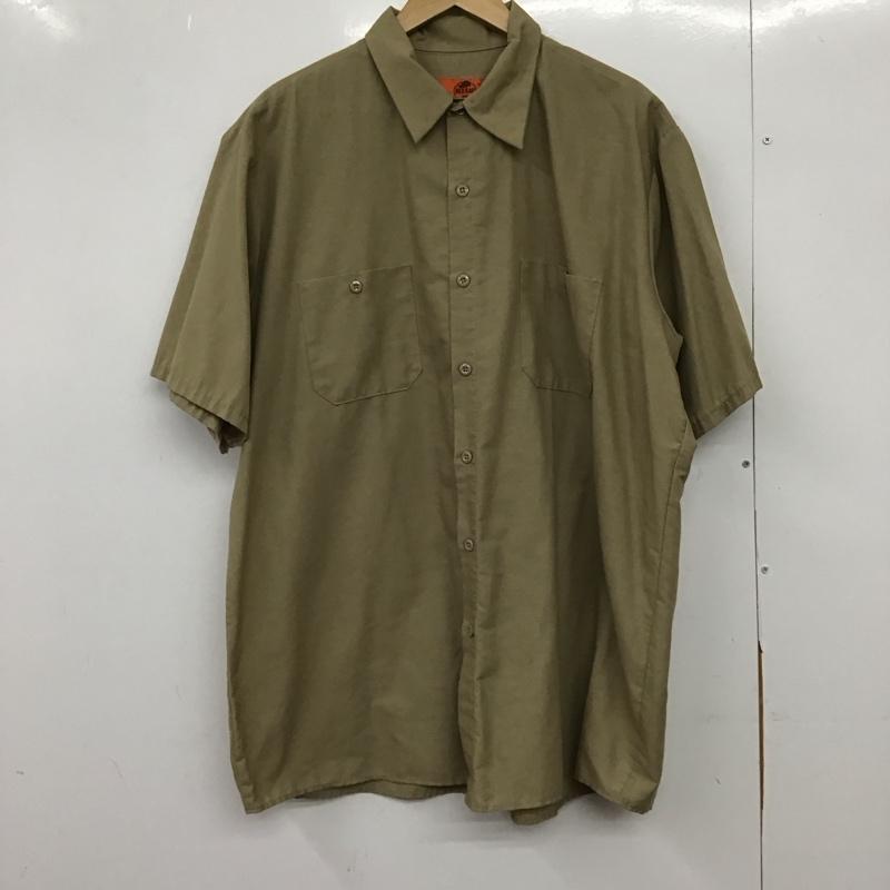 レッドキャップ RED KAP シャツ、ブラウス 半袖 半袖シャツ 無地シャツ ポケットシャツ XL 無地 ベージュ / ベージュ /  メンズ USED 古着 中古 10150049