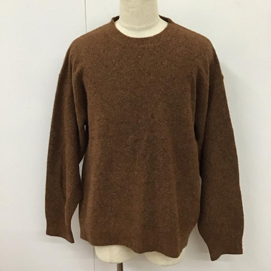 ジャーナルスタンダード JOURNAL STANDARD ニット、セーター 長袖 長袖ニットカットソー ニット セーター クルーネックニット L 無地 茶 / ブラウン /  メンズ USED 古着 中古 10118297