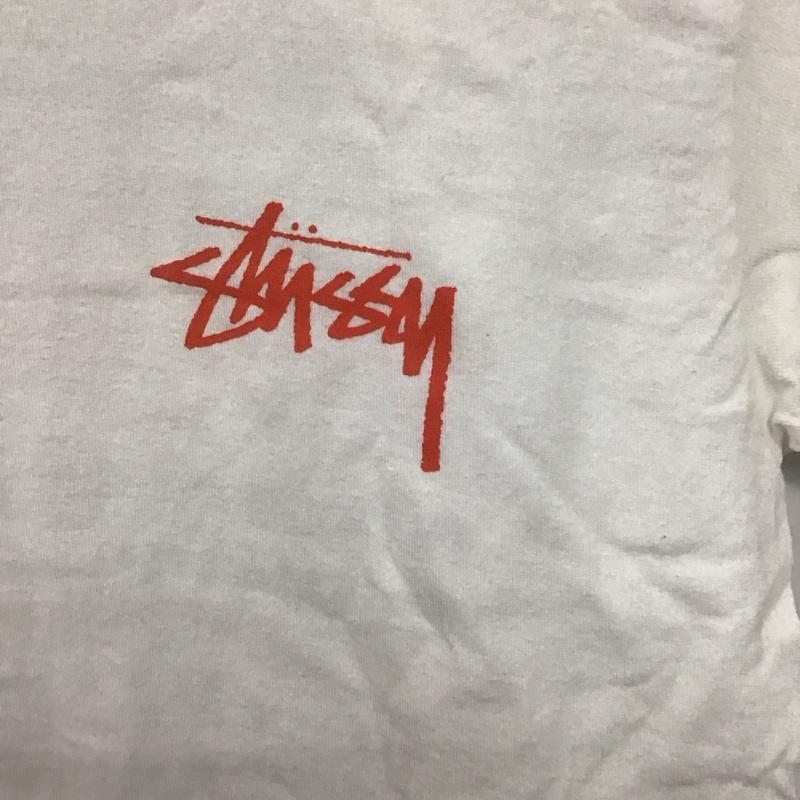 ステューシー STUSSY Tシャツ 半袖 半袖カットソー プリントTシャツ クルーネックカットソー S ロゴ、文字 白 / ホワイト /  メンズ USED 古着 中古 10145009