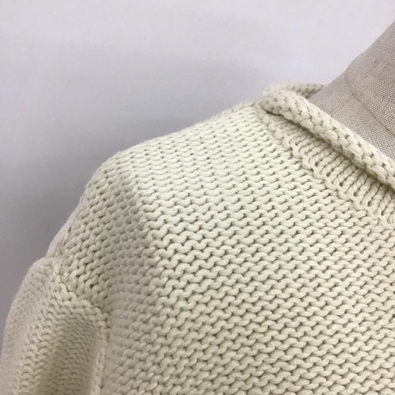 ハリウッドランチマーケット HRMARKET ニット、セーター 長袖 M 無地 白 / ホワイト /  レディース USED 古着 中古 10121489
