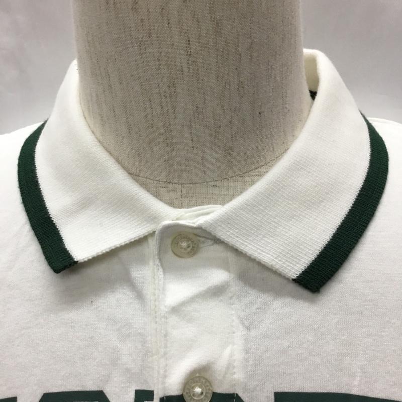 トミー TOMMY ポロシャツ 半袖 L ロゴ、文字 白 / ホワイト / X 緑 / グリーン /  メンズ USED 古着 中古 10112773