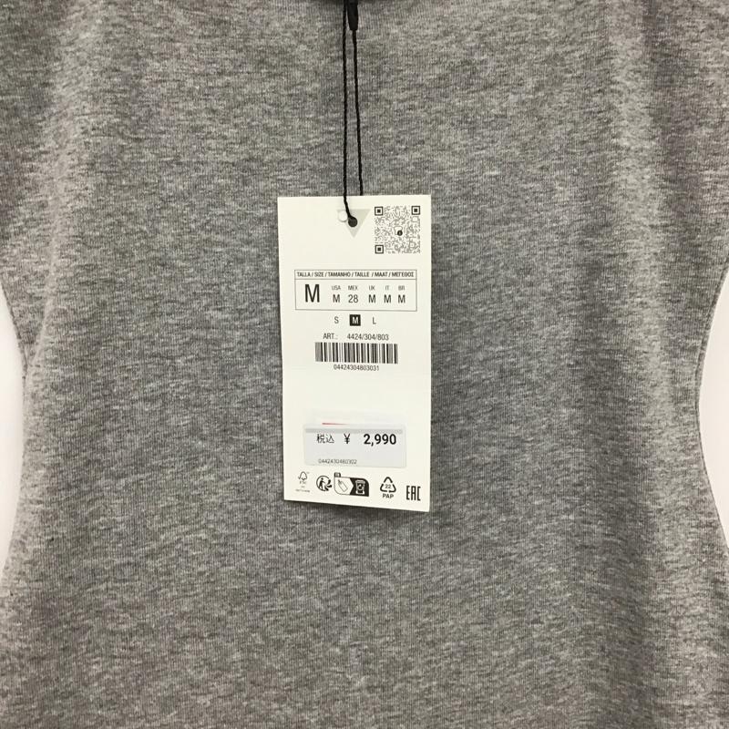 ザラ ZARA キャミソール キャミソール キャミソール ノースリーブカットソー M 無地 灰 / グレー /  レディース USED 古着 中古 10135015