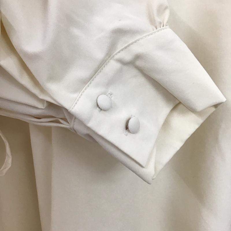 オルン OLUN ワンピース ロングスカート 138255-119-001 waist ribbon volume onepiece 長袖 S 無地 アイボリー / アイボリー /  レディース USED 古着 中古 10147160
