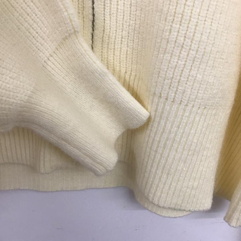 アメリカンホリック AMERICAN HOLIC ニット、セーター 長袖 長袖ニットカットソー スタンドネック セーター ジップアップ L 無地 アイボリー / アイボリー /  レディース USED 古着 中古 10147679