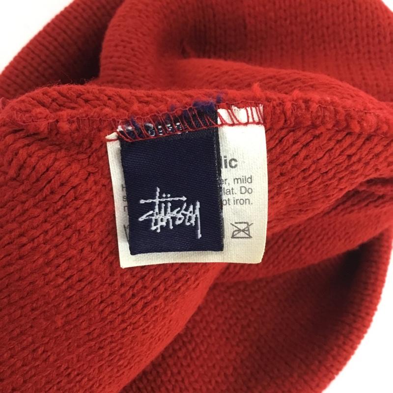 ステューシー STUSSY 帽子 ニット帽 90年代 USA製 ロゴ、文字 赤 / レッド / X 灰 / グレー /  メンズ USED 古着 中古 10137142