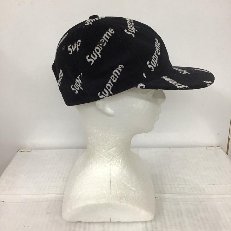 シュプリーム Supreme 帽子 キャップ Velour Diagonal Logo 6Panel 総柄 黒 / ブラック /  メンズ USED 古着 中古 10111528