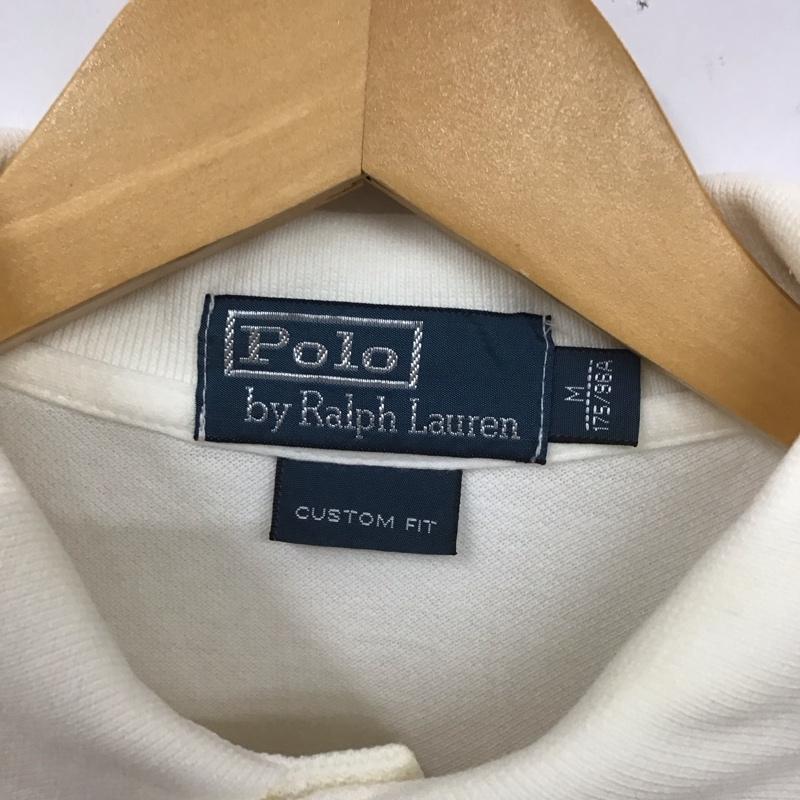ポロバイラルフローレン Polo by RALPH LAUREN ポロシャツ 半袖 半袖ポロシャツ 半袖カットソー カラーシャツ M ロゴ、文字 白 / ホワイト /  メンズ USED 古着 中古 10130049