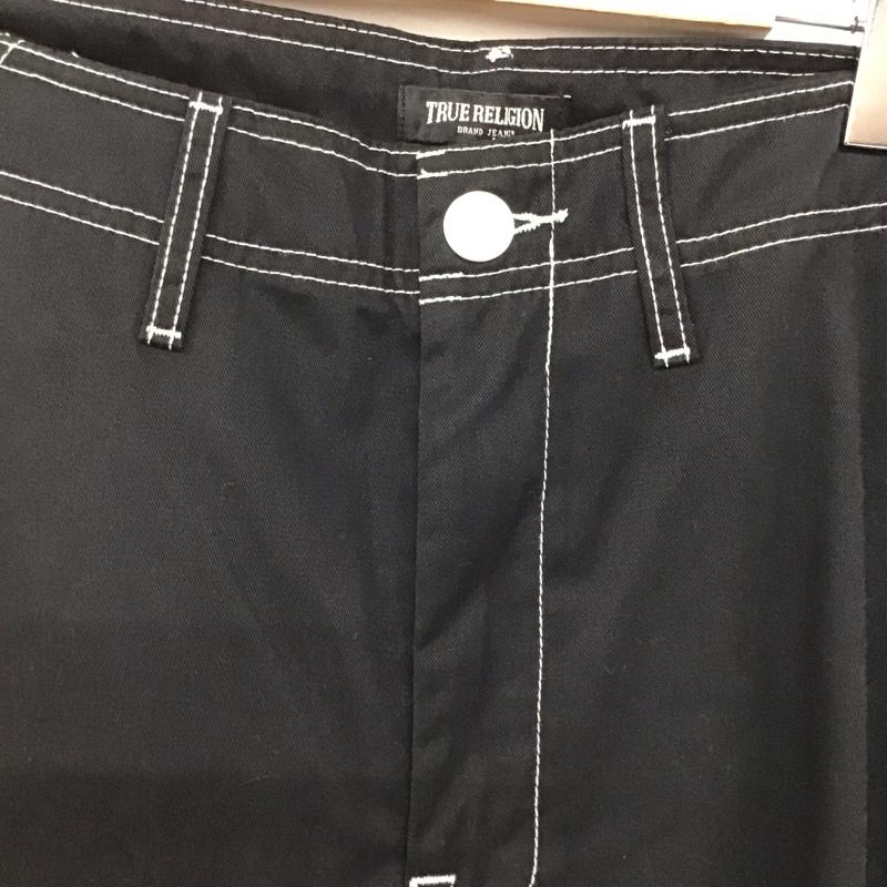 トゥルーレリジョン TRUE RELIGION パンツ ワークパンツ、ペインターパンツ ワイドパンツ カジュアルパンツ ワークパンツ カーゴパンツ 36 無地 黒 / ブラック /  メンズ USED 古着 中古 10142427