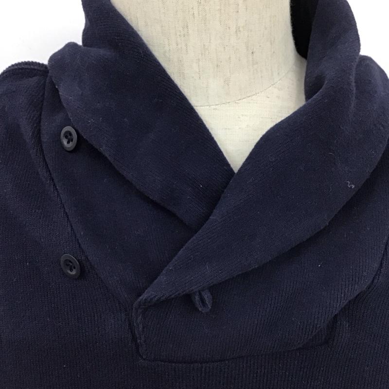 ポロバイラルフローレン Polo by RALPH LAUREN カットソー 長袖 長袖トレーナー スウェット Vネック L ロゴ、文字 紺 / ネイビー /  メンズ USED 古着 中古 10124950