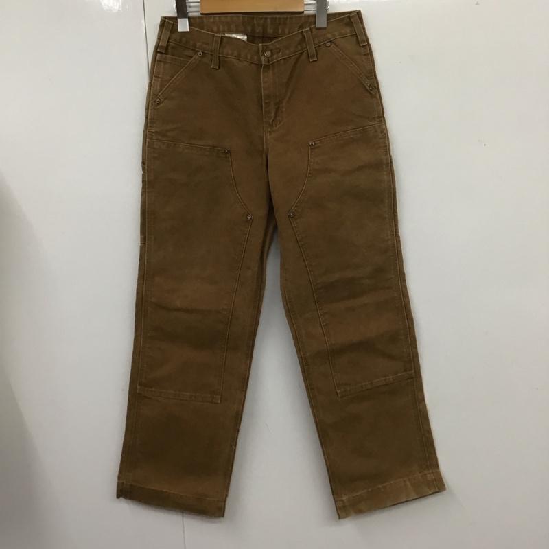 カーハート Carhartt パンツ ワークパンツ、ペインターパンツ 100881221 RELAXED FIT ダブルニー 無地 茶 / ブラウン /  メンズ USED 古着 中古 10106853