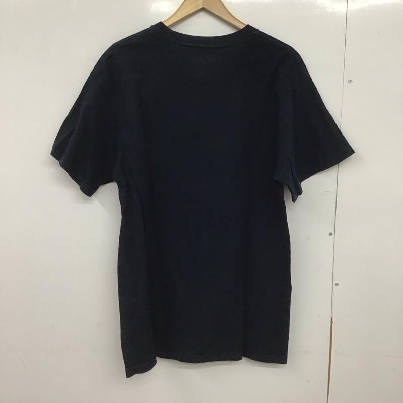 ナイキ NIKE Tシャツ 半袖 半袖カットソー プリントTシャツ クルーネックカットソー L ロゴ、文字 紺 / ネイビー /  メンズ USED 古着 中古 10148148