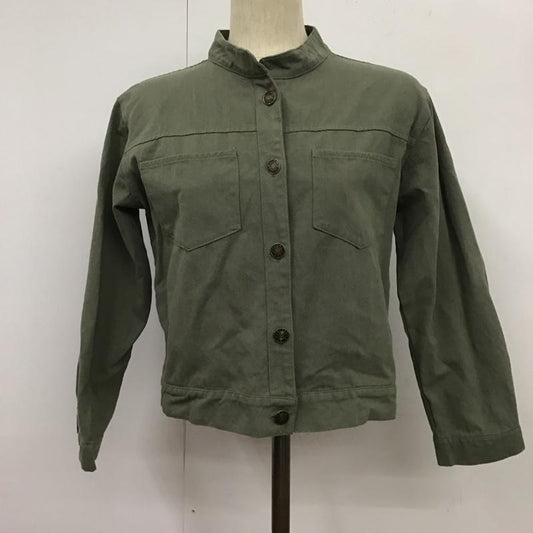 フィフス fifth ジャケット、上着 ジャケット、ブレザー 長袖ジャケット アウター 前ボタン ノーカラー 無地 カーキ / カーキ /  レディース USED 古着 中古 10126136