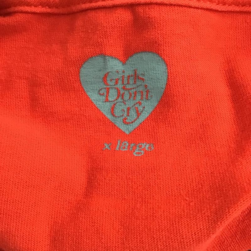 ガールズドントクライ Girls Don t Cry Tシャツ 半袖 XL ロゴ、文字 X プリント 赤 / レッド /  メンズ USED 古着 中古 10117208