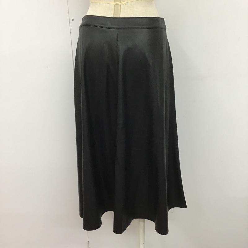 ザラベーシック ZARA BASIC スカート ひざ丈スカート S 無地 黒 / ブラック /  レディース USED 古着 中古 10106135