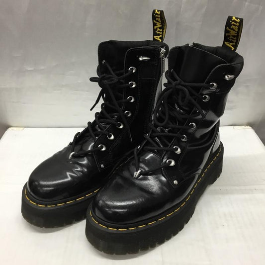 ドクターマーチン Dr.Martens ブーツ ショートブーツ AW006 サイドファスナー レースアップ UK8 US：9 無地 黒 / ブラック /  メンズ USED 古着 中古 10117005