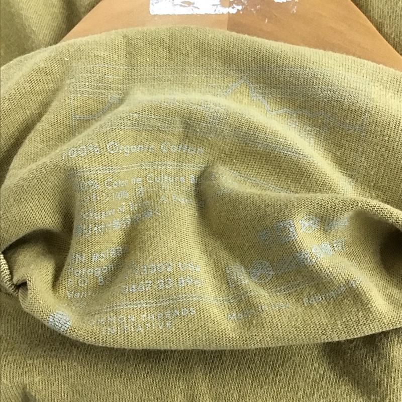 パタゴニア patagonia Tシャツ 半袖 半袖カットソー プリントTシャツ クルーネックカットソー S ロゴ、文字 カーキ / カーキ /  メンズ USED 古着 中古 10136243