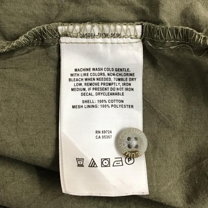 コロンビア Columbia シャツ、ブラウス 長袖 長袖シャツ カラーシャツ ポケットシャツ 長袖カットソー ロゴ、文字 カーキ / カーキ /  メンズ USED 古着 中古 10119944