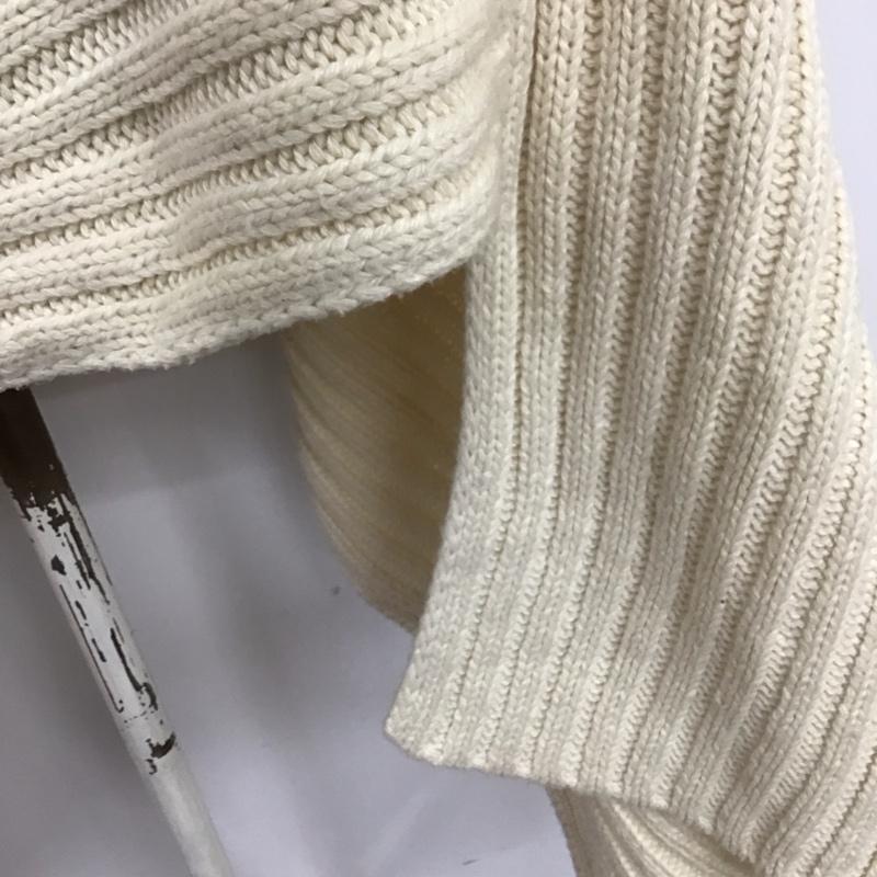 ザラ ZARA ニット、セーター 七分袖 6873 108 712 アシンメトリー ポンチョ M 無地 アイボリー / アイボリー /  レディース USED 古着 中古 10119631