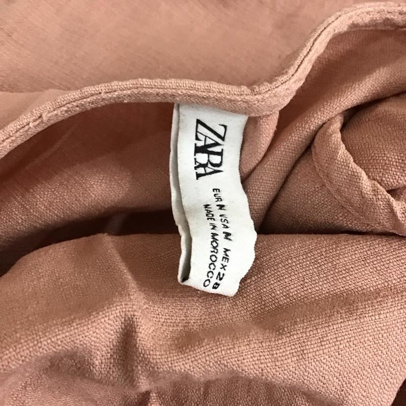 ザラ ZARA ワンピース ロングスカート ノースリーブワンピース ロングワンピース フレアワンピース 前開き M 無地 桃 / ピンク /  レディース USED 古着 中古 10117835