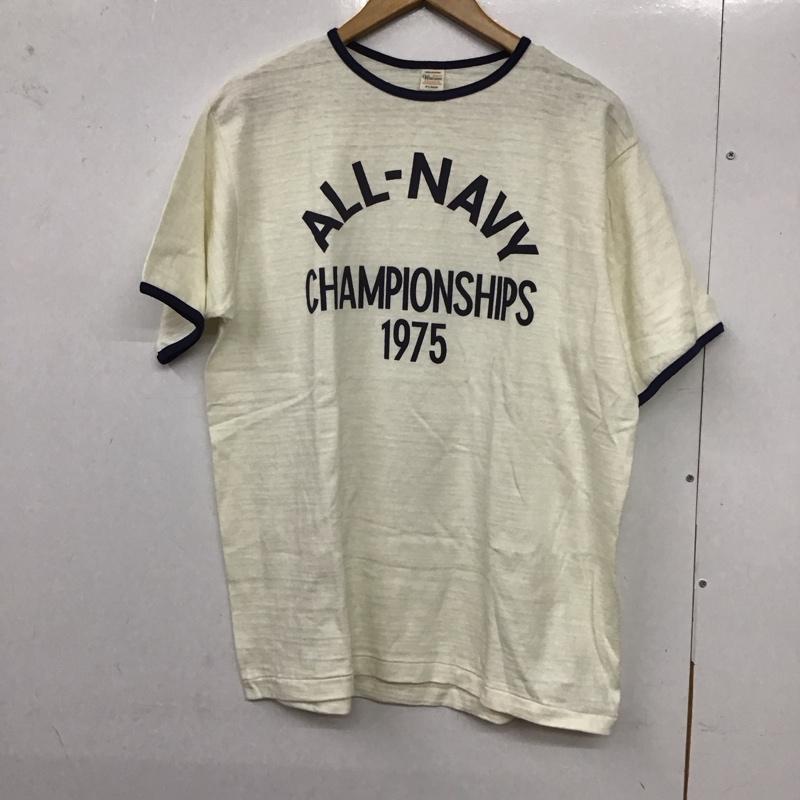 ウエアハウス WAREHOUSE Tシャツ 半袖 半袖カットソー プリントTシャツ クルーネックカットソー XL ロゴ、文字 白 / ホワイト /  メンズ USED 古着 中古 10128649