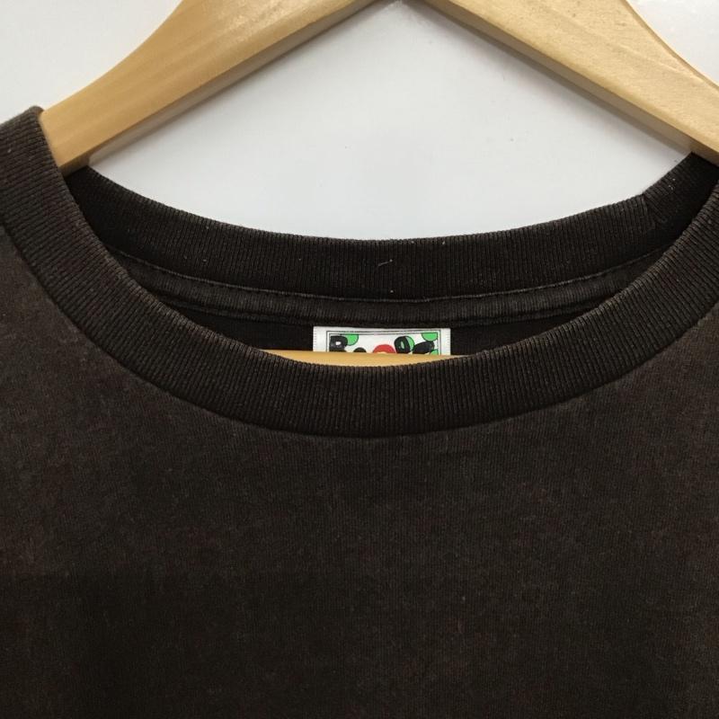 アベイシングエイプ A BATHING APE Tシャツ 半袖 半袖カットソー プリントTシャツ クルーネックカットソー L ロゴ、文字 茶 / ブラウン /  メンズ USED 古着 中古 10132086