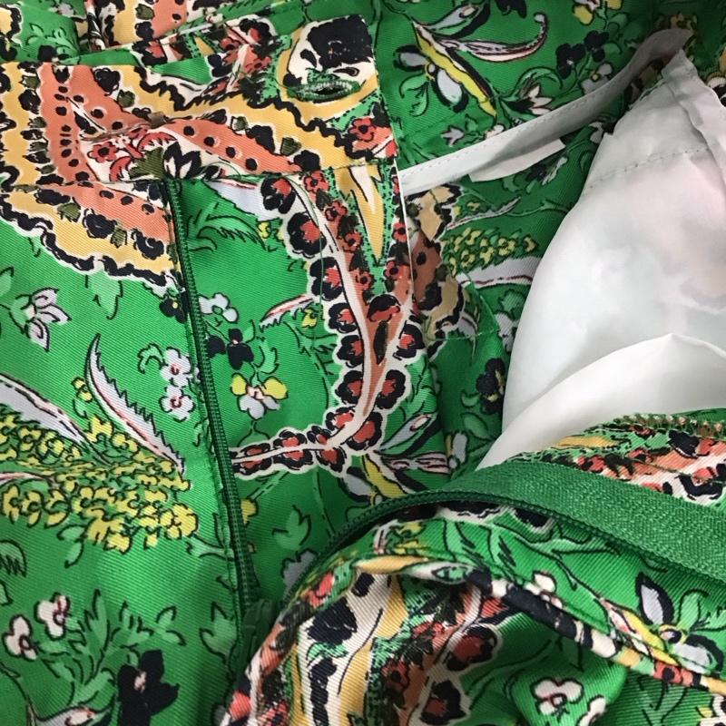 ザラ ZARA パンツ スラックス S 総柄 緑 / グリーン /  レディース USED 古着 中古 10140646