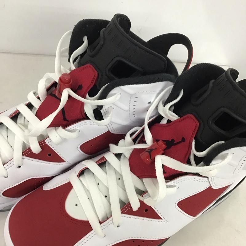 ナイキ NIKE スニーカー スニーカー CT8529 106 AIR JORDAN 6 RETRO 28cm 箱有 28.0cm ロゴ、文字 白 / ホワイト / X 黒 / ブラック / X えんじ / ワインレッド /  メンズ USED 古着 中古 10132473