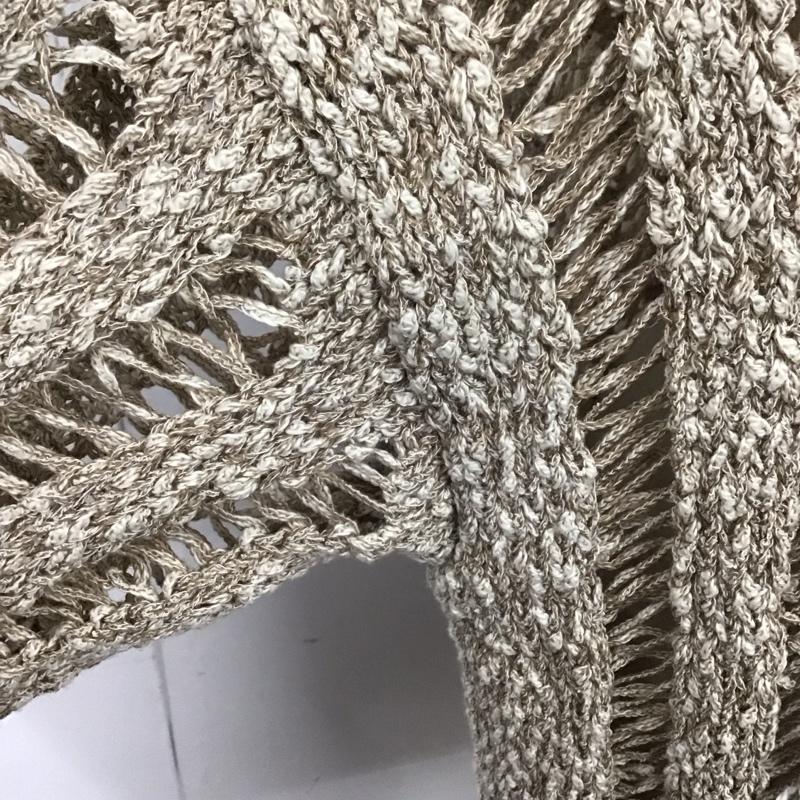 ザラ ZARA ニット、セーター 長袖 6771 059 450 ローゲージ 透かし編み M 無地 茶 / ブラウン /  レディース USED 古着 中古 10119625