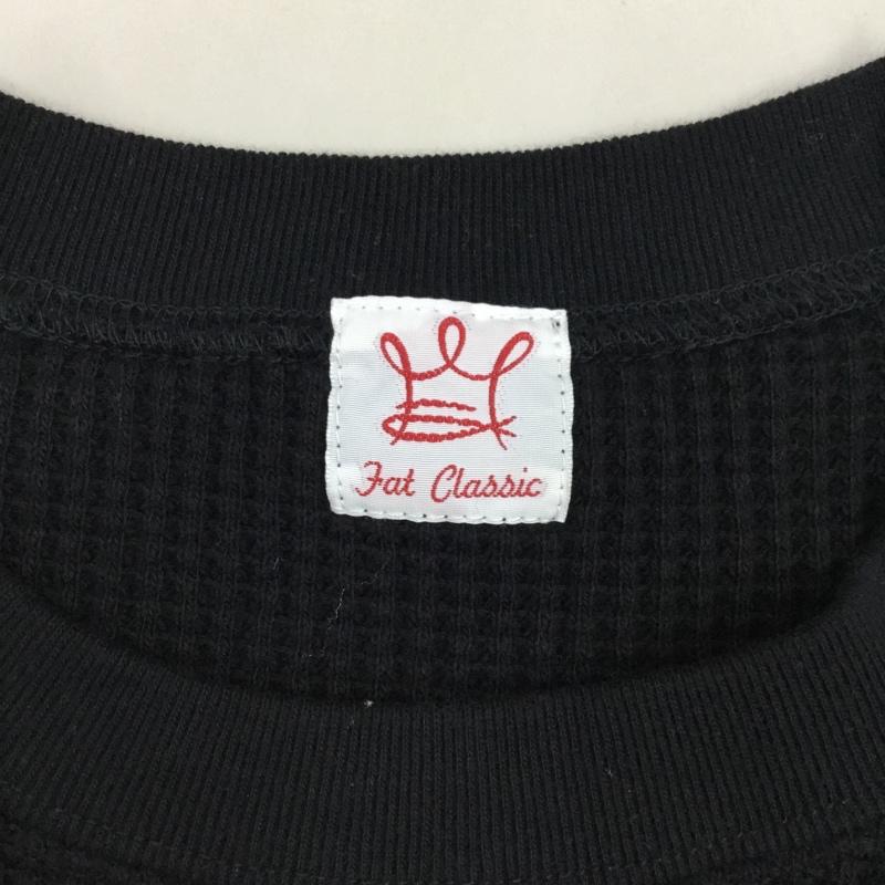 エフエイティー FAT カットソー 長袖 長袖カットソー クルーネックカットソー ロングスリーブカットソー M ロゴ、文字 紺 / ネイビー /  メンズ USED 古着 中古 10120264