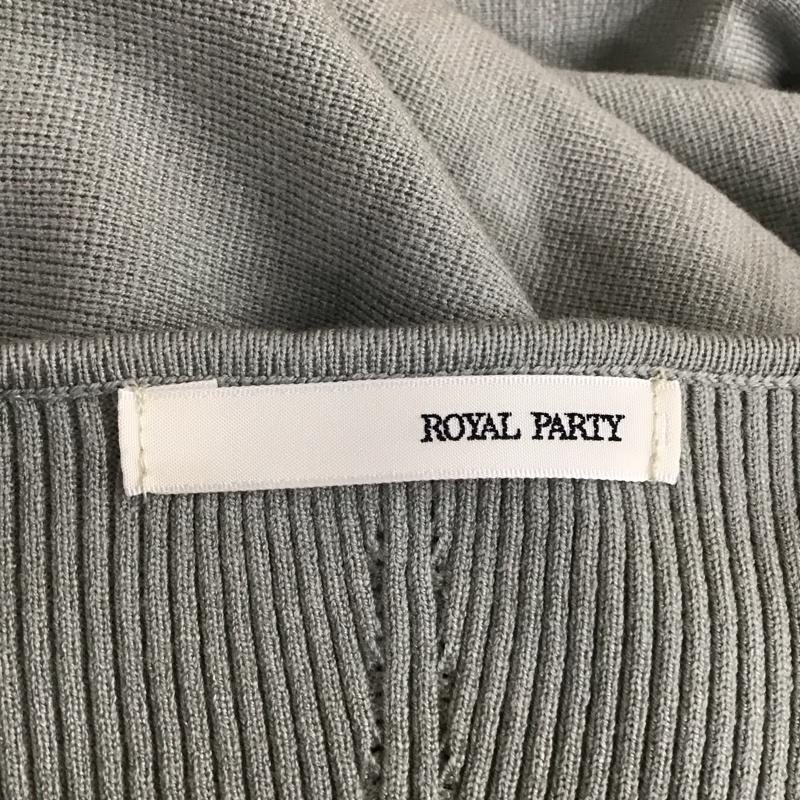 ロイヤルパーティー ROYAL PARTY ワンピース ロングスカート 7414-393-1 袖コンシャスマーメイドワンピース 長袖ロングワンピース フレアスカート FREE 無地 灰 / グレー /  レディース USED 古着 中古 10115908