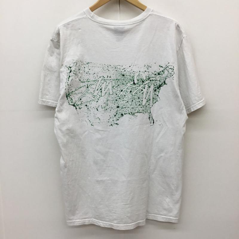 ステューシー STUSSY Tシャツ 半袖 M ロゴ、文字 白 / ホワイト /  メンズ USED 古着 中古 10141214