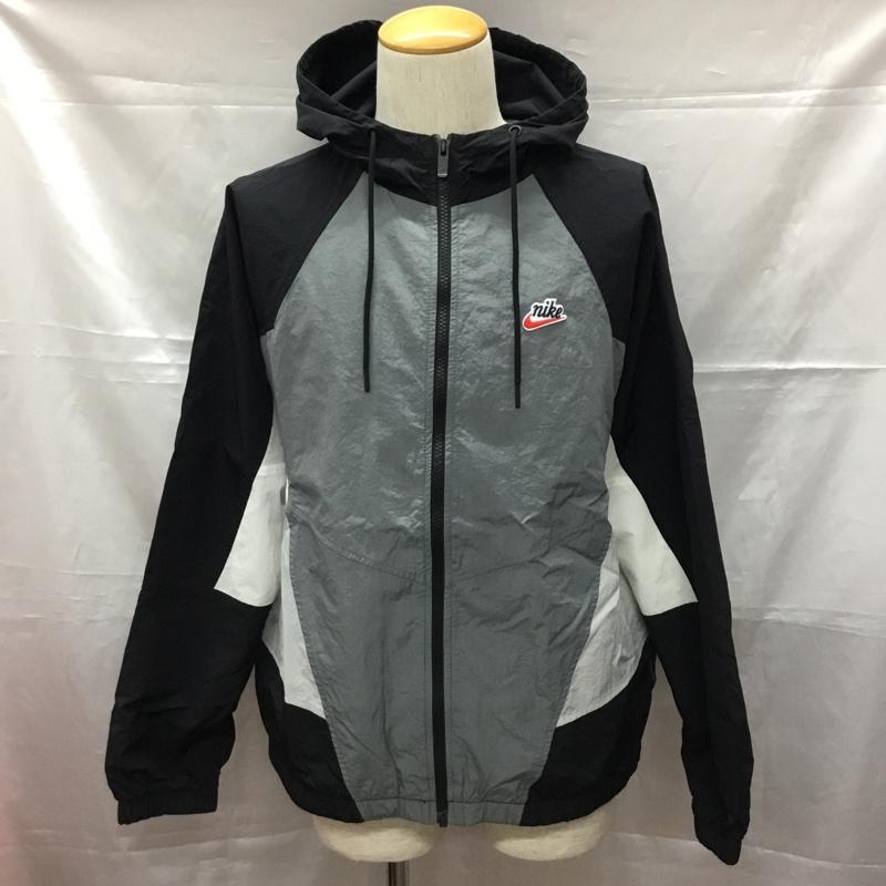 ナイキ NIKE ジャケット、上着 ジャンパー、ブルゾン cj4359-084 HEWINDRUNNERWOVENSIGN ナイロンジャケット ジップアップジャケット アウター M ロゴ、文字 白 / ホワイト / X 黒 / ブラック / X 灰 / グレー /  メンズ USED 古着 中古 10108240