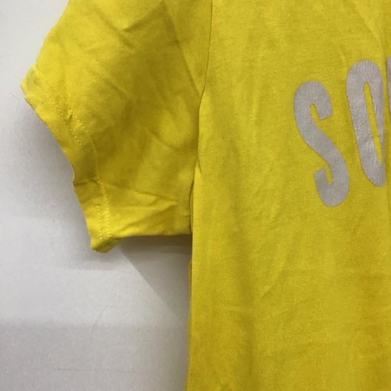 ロデオクラウンズ Rodeo Crowns ワンピース ロングスカート 420DSH33-1280 ティアードTシャツワンピース 半袖ロングワンピース FREE ロゴ、文字 黄 / イエロー /  レディース USED 古着 中古 10136040