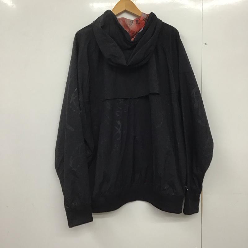 ナイキ NIKE パーカー 長袖 fd6787-010 フーディジャケット ジップアップジャケット ナイロン XL ロゴ、文字 黒 / ブラック /  メンズ USED 古着 中古 10146233