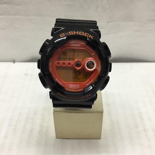 ジーショック G-SHOCK 腕時計 デジタル GD-100HC Hyper Colors ロゴ、文字 黒 / ブラック / X 橙 / オレンジ /  メンズ USED 古着 中古 10116045