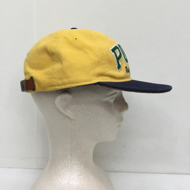 ポロラルフローレン POLO RALPH LAUREN 帽子 キャップ 6パネル ロゴ キャップ タグ付 ロゴ、文字 黄 / イエロー /  メンズ USED 古着 中古 10106050