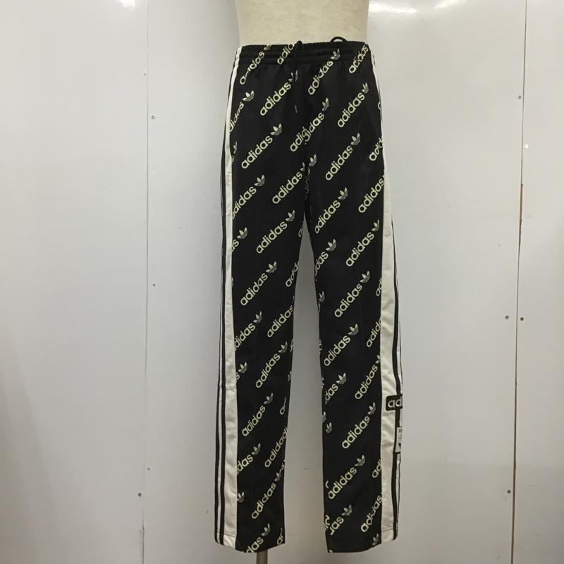 アディダスオリジナルス adidas originals ボトムス ボトムス hm4883 AdibreakMonogramTrackPants ワイドパンツ ジャージ ロゴ、文字 白 / ホワイト / X 黒 / ブラック /  レディース USED 古着 中古 10105823