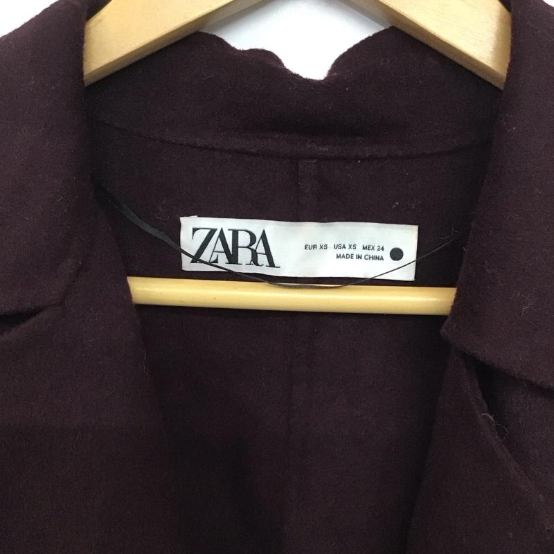 ザラ ZARA コート コート一般 ロングコート カラージャケット アウター XS 無地 えんじ / ワインレッド /  レディース USED 古着 中古 10144313