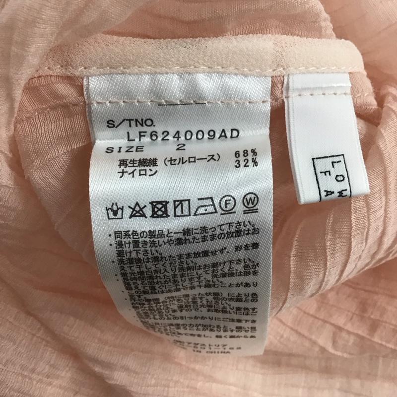 ローリーズファーム LOWRYS FARM シャツ、ブラウス 長袖 長袖シャツ 無地シャツ ノーカラーシャツ 2 無地 桃 / ピンク /  レディース USED 古着 中古 10142697