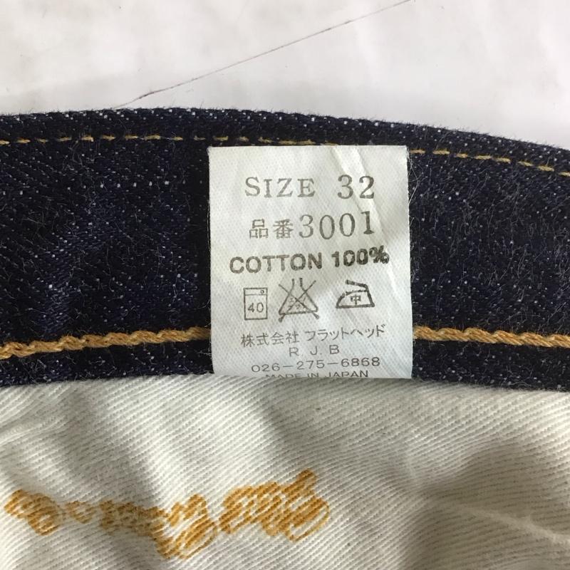 フラットヘッド The Flat Head パンツ デニム、ジーンズ デニムパンツ スリムパンツ ジーンズ カジュアルパンツ ストレートパンツ 32インチ 無地 インディゴ / インディゴ /  メンズ USED 古着 中古 10107756