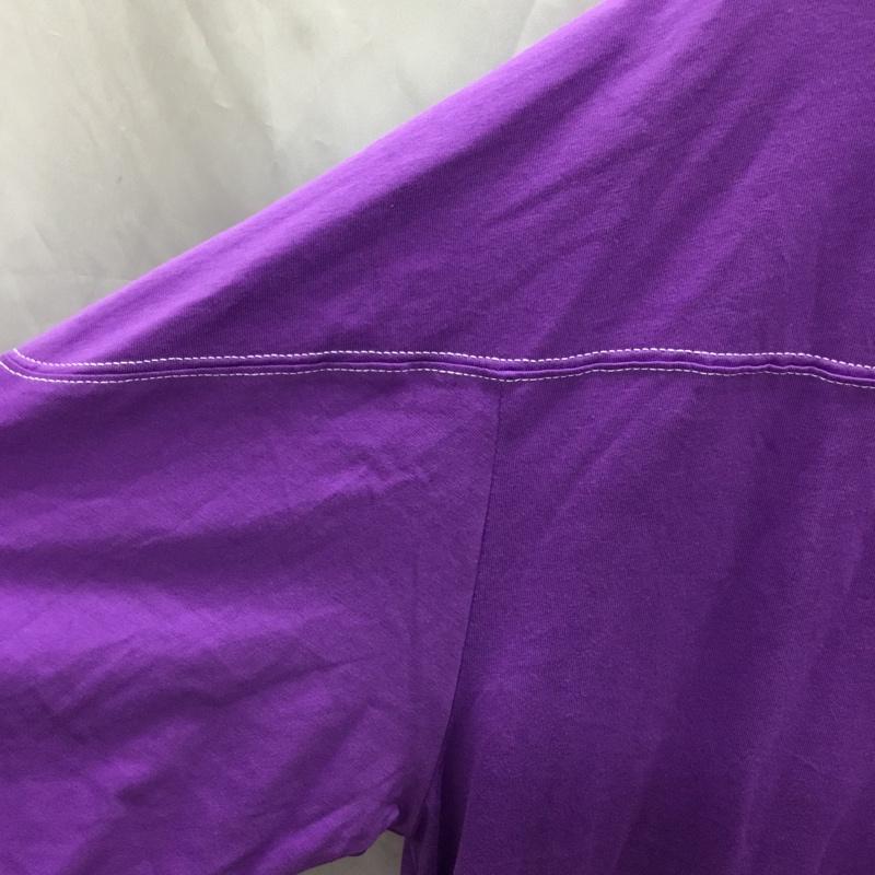 古着 USED ワンピース ロングスカート 6001878 配色ステッチオーバーサイズ長袖Tシャツワンピース L 無地 紫 / パープル /  レディース USED 古着 中古 10110791